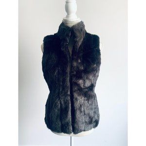 Banana Republic faux fur gray vest XS